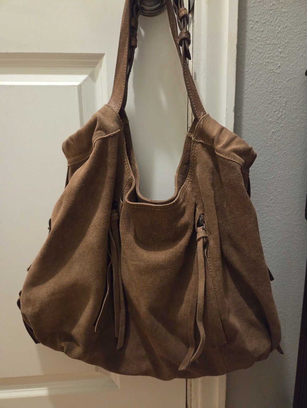 BDG Urban Outfitters Distressed Suede Slouchy Hobo Shoulder Bag
